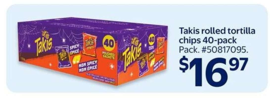 Takis rolled tortilla chips 40-pack