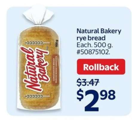 Natural Bakery Rye Bread
