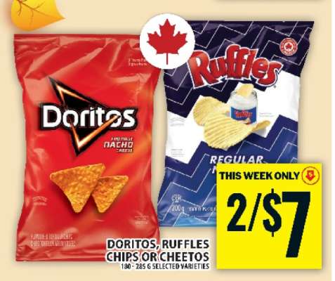 Doritos, Ruffles Chips or Cheetos