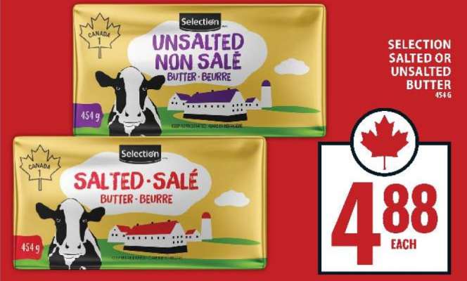 Selection Salted or Unsalted Butter