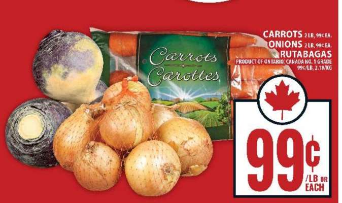 Carrots, Onions, Rutabagas