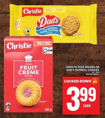 CHRISTIE PEEK FREANS OR DAD’S OATMEAL COOKIES