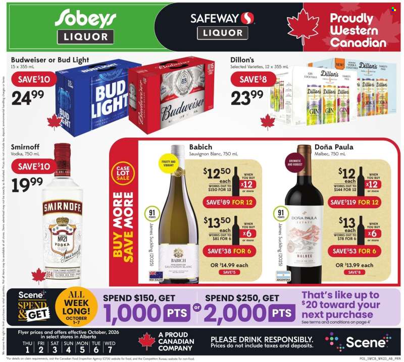Sobeys Liquor Flyer - October 01, 2026 - October 07, 2026.
