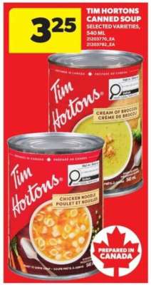 Tim Hortons canned soup