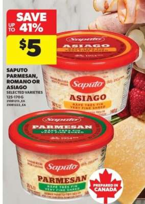 Saputo Parmesan, Romano or Asiago