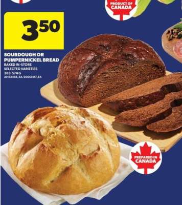 Sourdough or Pumpernickel Bread