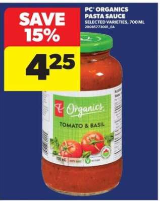 PC Organics Pasta Sauce