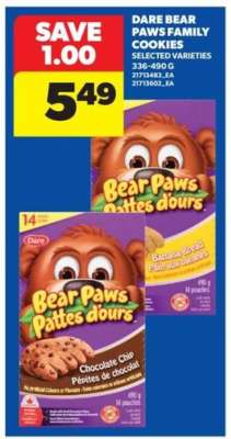 Dare Bear Paws Family Cookies