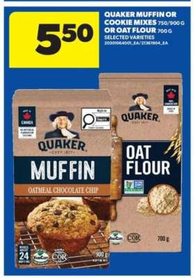 Quaker Muffin or Cookie Mixes / Oat Flour