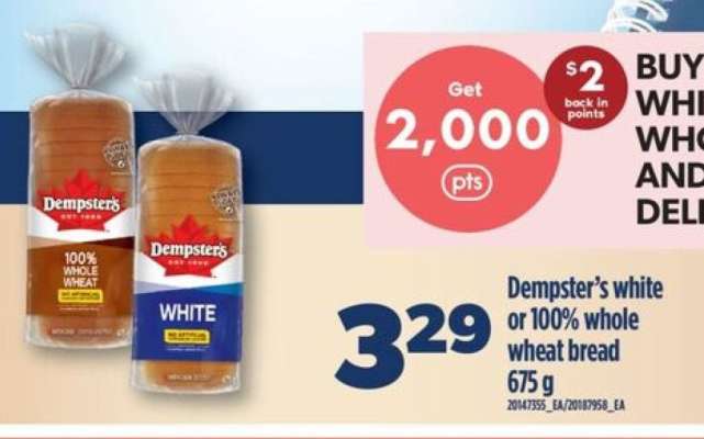 Dempster's White or 100% Whole Wheat Bread