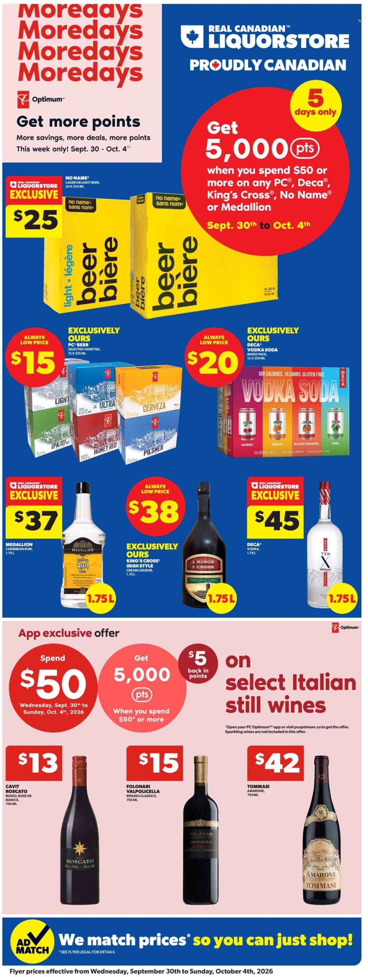 Real Canadian Liquorstore flyer - September 30, 2026 - October 04, 2026. Page 1