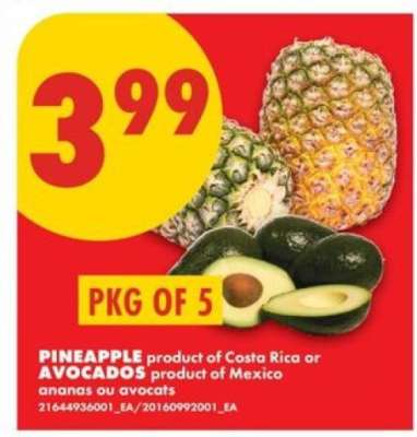 PINEAPPLE or AVOCADOS