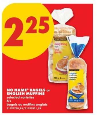 No Name Bagels or English Muffins