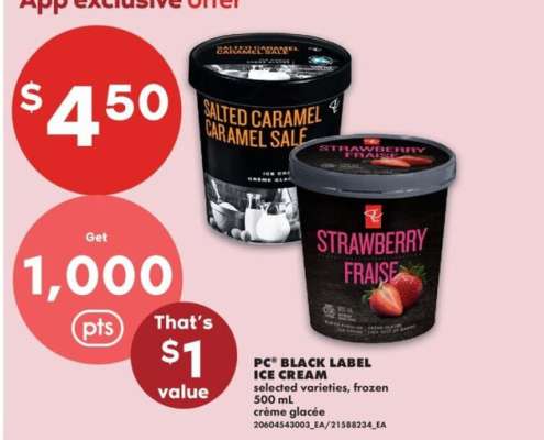 PC Black Label Ice Cream