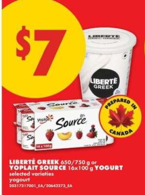 LIBERTÉ GREEK nebo Yoplait SOURCE