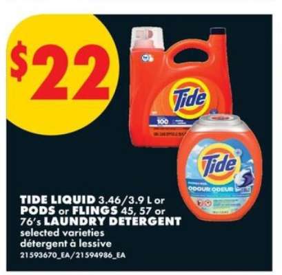 Tide Liquid, Pods or Flings Laundry Detergent