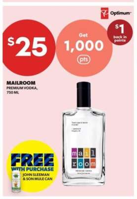 MAILROOM PREMIUM VODKA, 750 ML