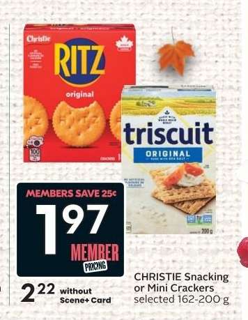 CHRISTIE Snacking or Mini Crackers
