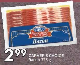 CARVER'S CHOICE Bacon 375 g