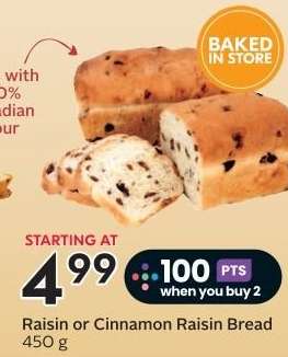 Raisin or Cinnamon Raisin Bread