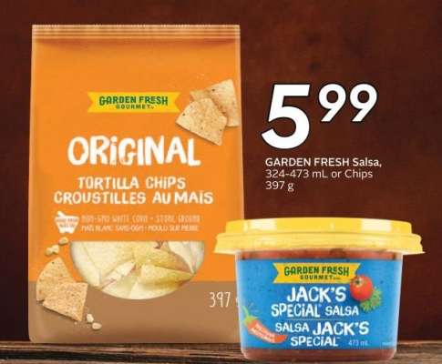 GARDEN FRESH SALSA OR CHIPS