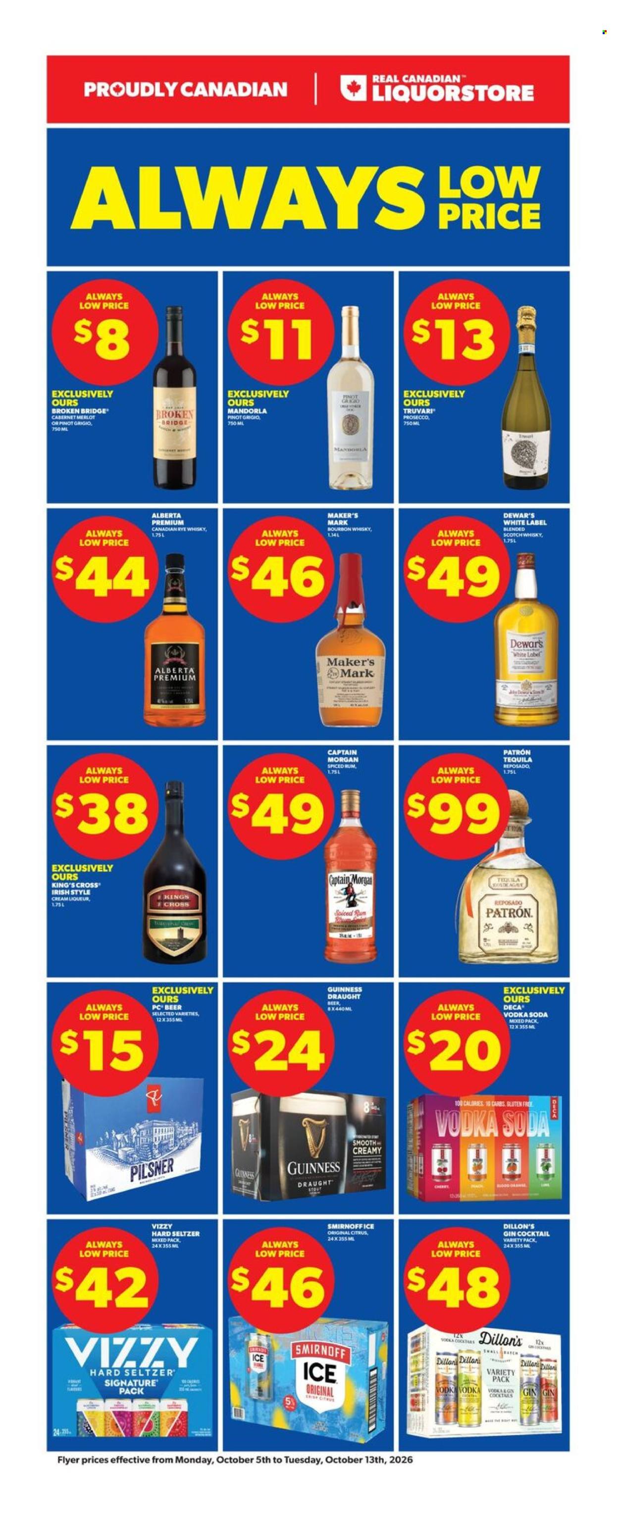 Real Canadian Liquorstore flyer - October 05, 2026 - October 13, 2026. Page 1