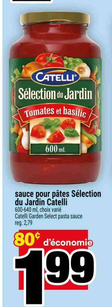 SAUCE POUR PÂTES SÉLECTION DU JARDIN CATELLI