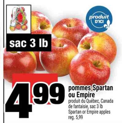 pommes Spartan ou Empire