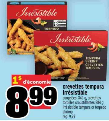 CREVETTES TEMPURA IRRÉSISTIBLE