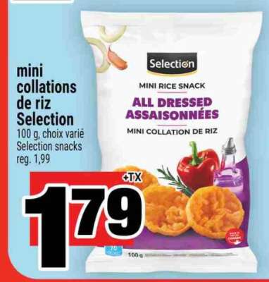 mini collations de riz Selection