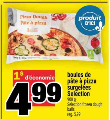 boules de pâte à pizza surgelées Selection