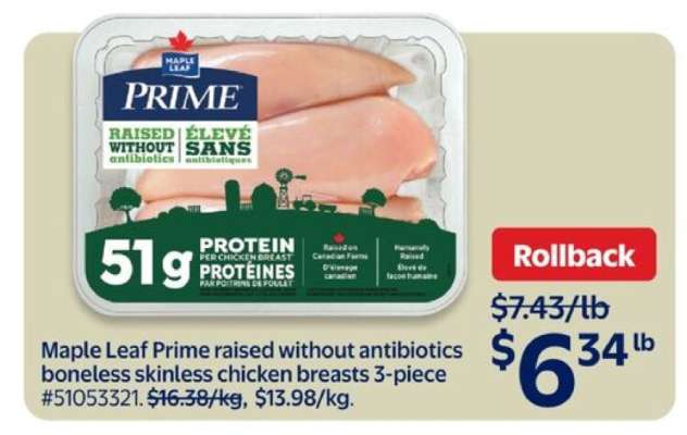 MAPLE LEAF PRIME CHICKEN BREASTS