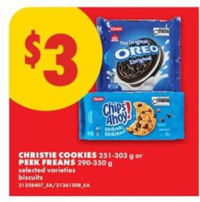 CHRISTIE COOKIES OR PEEK FREANS