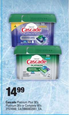 Cascade Platinum Plus 30's, Platinum 39's or Complete 45's