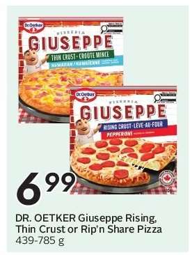 DR. OETKER Giuseppe Rising, Thin Crust or Rip’n Share Pizza