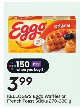 Kellogg's Eggo Waffles or French Toast Sticks