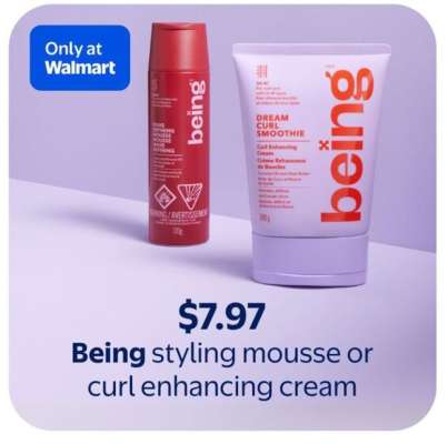 Being styling mousse or curl enhancing cream