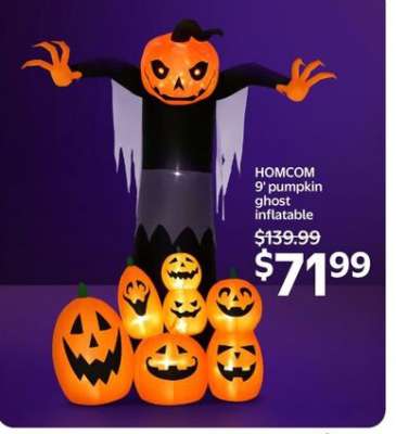 HOMCOM 9' pumpkin ghost inflatable