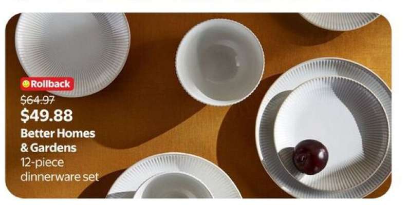 Better Homes & Gardens 12-Piece Dinnerware Set