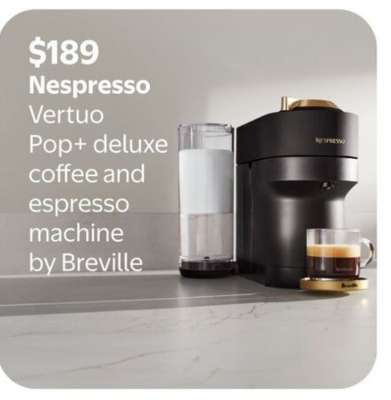 Nespresso Vertuo Pop+ deluxe coffee and espresso machine by Breville