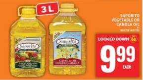 SAPORITO VEGETABLE OR CANOLA OIL