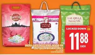 India Gate Rozzana, Noor or Lal Qilla Basmati Rice