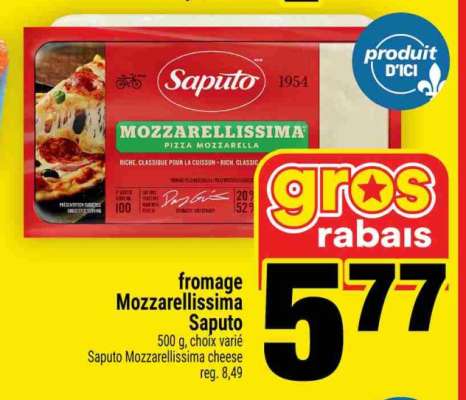 fromage mozzarellissima Saputo