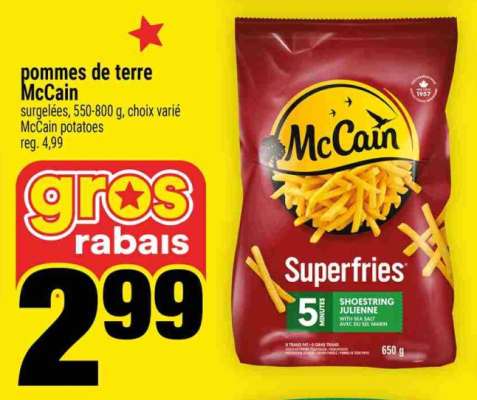 POMMES DE TERRE McCAIN