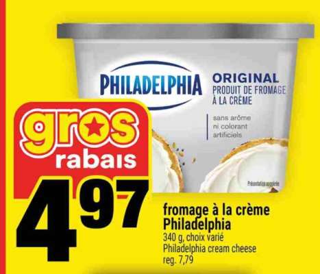 FROMAGE À LA CRÈME PHILADELPHIA