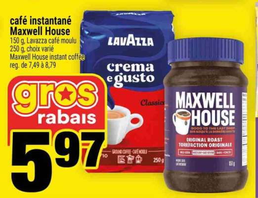 CAFÉ INSTANTANÉ MAXWELL HOUSE