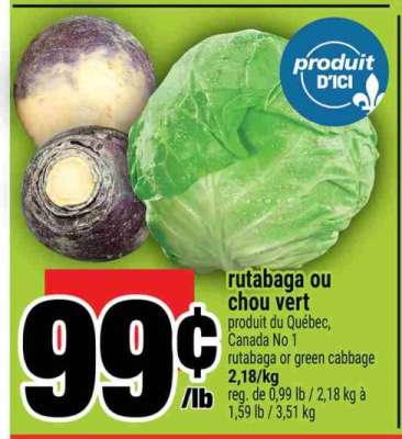 rutabaga ou chou vert