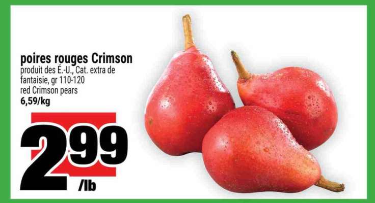 poires rouges crimson