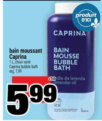 bain moussant Caprina