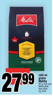 café en grains Melitta